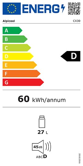 Alpicool CX30 30 l kompressor kylbox 12 V bärbar kylskåp, elektrisk frys, liten frys för bil, camping, lastbil, båt och uttag med USB-port, teleskopstång hjul