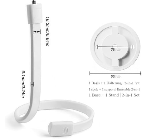 1 set kamerahållare för Tapo C200/C210/C211/C212/C220/C225/C201/C202/C222/C230, babymonitorhållare, flexibelt stativ för babymonitor, inomhusövervakning, babykamera