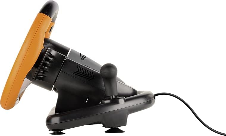 Speedlink DRIFT OZ Racing Wheel – Gaming-ratt med USB-anslutning för PC/dator, pedaler för gas och broms, svart-orange