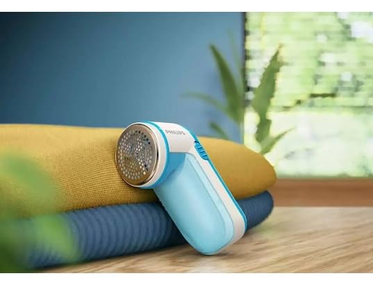 Philips Noppborttagare – med Stort Knivhuvud, Roterande Blad på 8 800 RPM, För Alla Tygtyper, Enkel Tömning, Höjdjustering, Batterier och Rengöringsborste (GC026/00)
