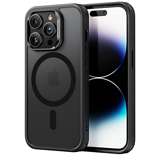 ESR för iPhone 14 Pro Max-fodral, magnetiskt klart fodral kompatibelt med MagSafe, stöttåligt skydd i militärkvalitet, klassisk hybrid magnetiskt fodral för iPhone 14 Pro Max 6,7 tum, frostat svart