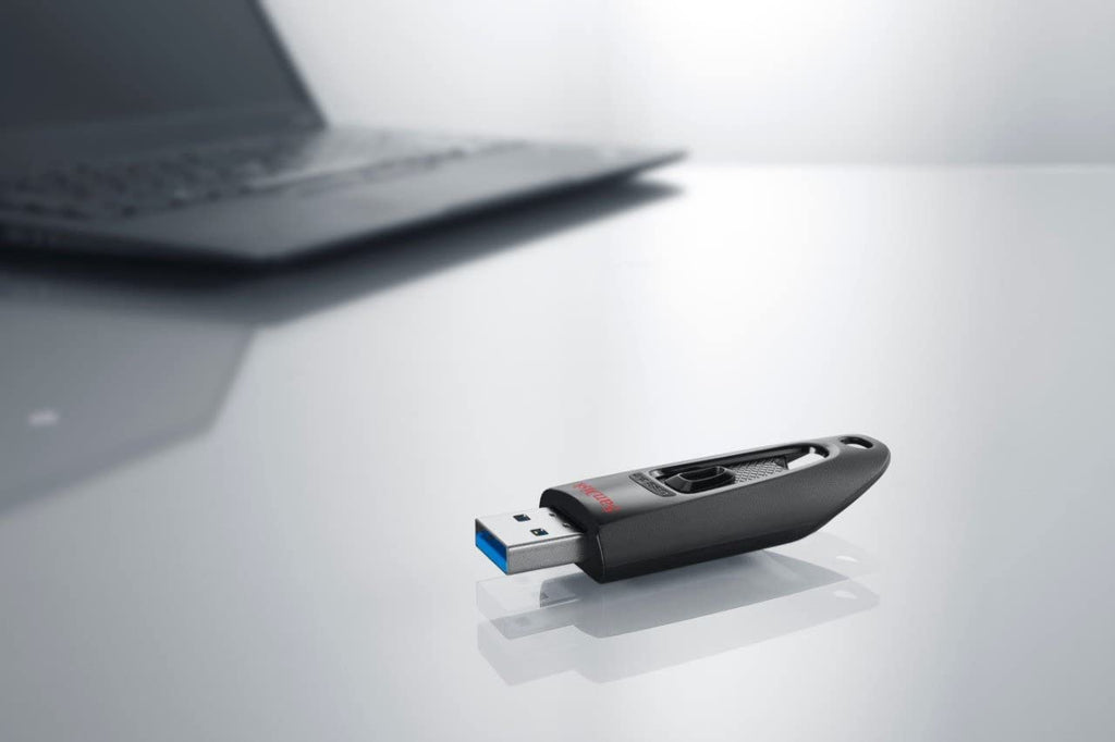 SanDisk 64GB Ultra USB Flash Drive USB 3.0 Up to 130 MB/s Read, Black, (Pack of 1)