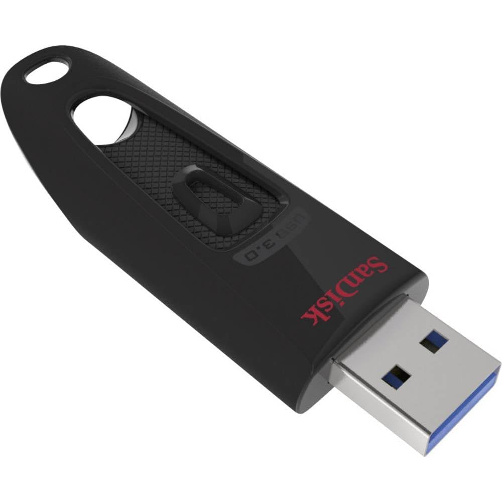 SanDisk 64GB Ultra USB Flash Drive USB 3.0 Up to 130 MB/s Read, Black, (Pack of 1)