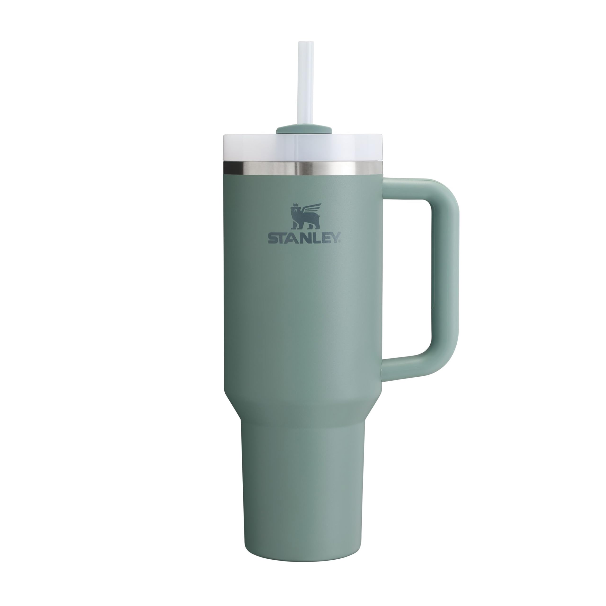 Stanley 1913 Quencher H2.0 Flowstate Tumbler 1.2L - Kallt I 11 Timmar - Iced I 48 Timmar - Kopp Med Halm, Handtag Och Lock - Diskmaskin Säker - Resemugg För Kall Dryck - Shale
