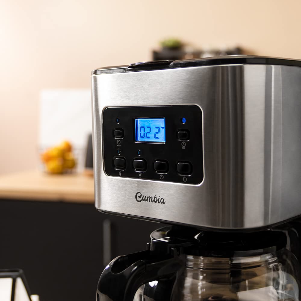 Cecotec Programmerbar droppkaffebryggare Coffee 66 Smart Plus. 980 W, kapacitet 12 koppar, ExtemAroma-teknik, autoClean-funktion, rostfritt ståldesign, LCD-skärm, 1,5 l kapacitet