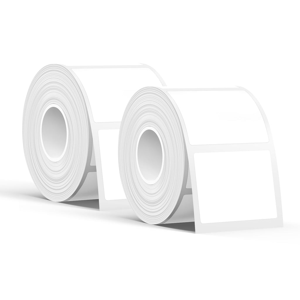 SUPVAN KATASYMBOL T50M Pro Etiketter, Termiska Självhäftande, Vattentät Etikett För Hem, Kontor Och Skola, Kompatibla Med T50M Pro, 40 mm x 30 mm, 250 St/Rull, 2 Rullar, Svart På Vit