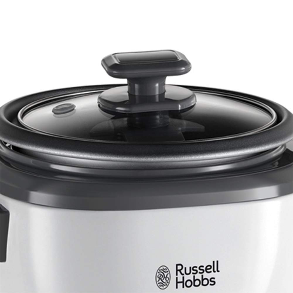 Russell Hobbs riskokare, kokar upp till 6 portioner ris upp till 200 gram per portion, varmhållningsfunktion, non-stick beläggning, ångkorg, mätkopp och sked ingår, 27030-56