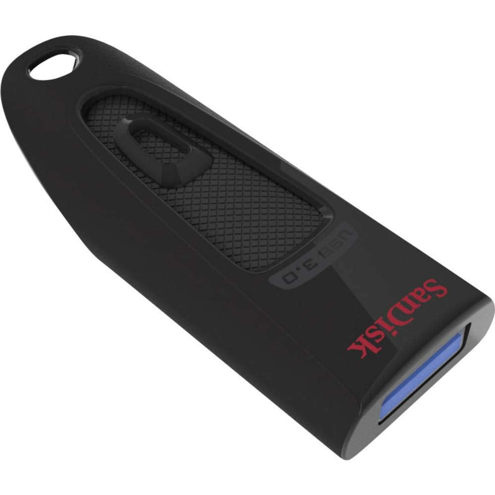 SanDisk 64GB Ultra USB Flash Drive USB 3.0 Up to 130 MB/s Read, Black, (Pack of 1)