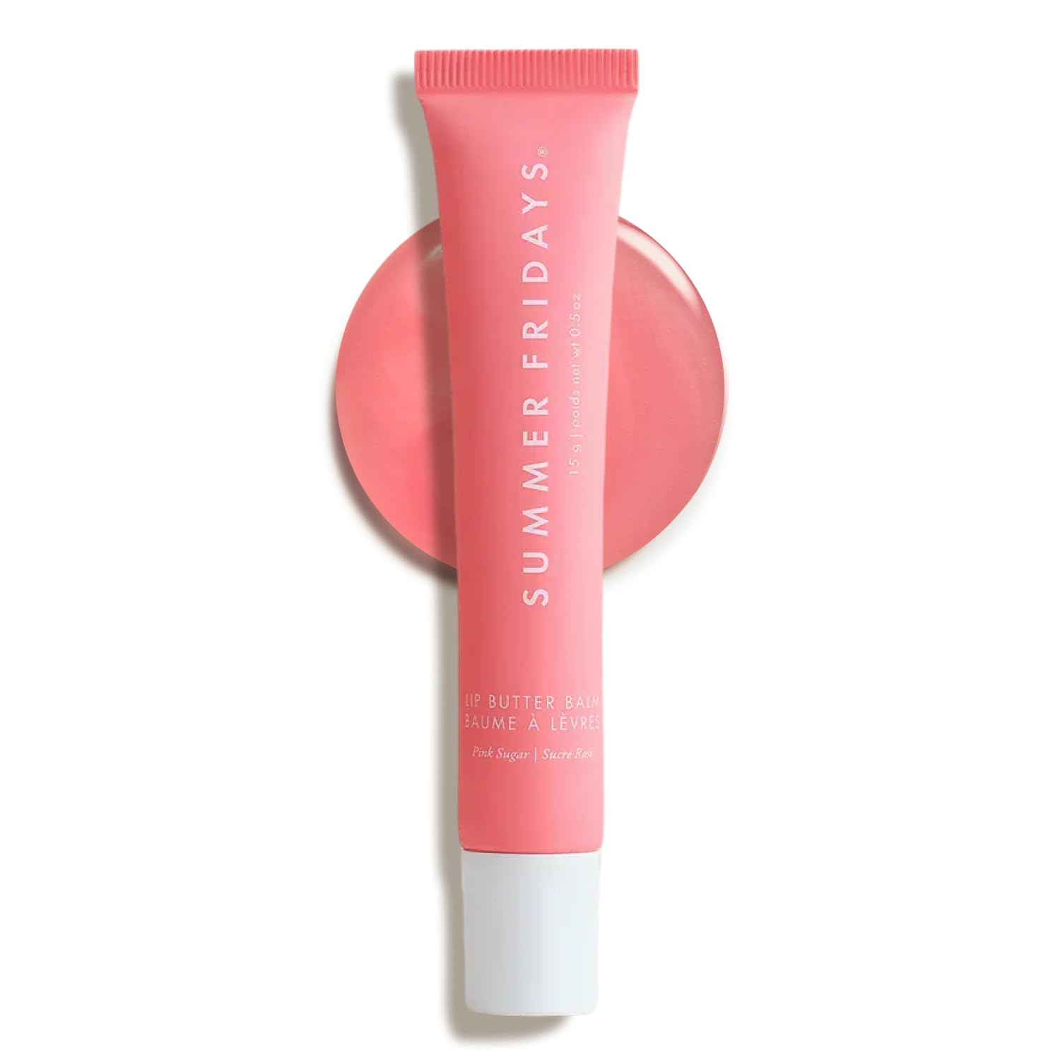 Summer Fridays läppsmör balsam – återfuktande läppmask, sheasmör, vegan – rosa socker, 140 g