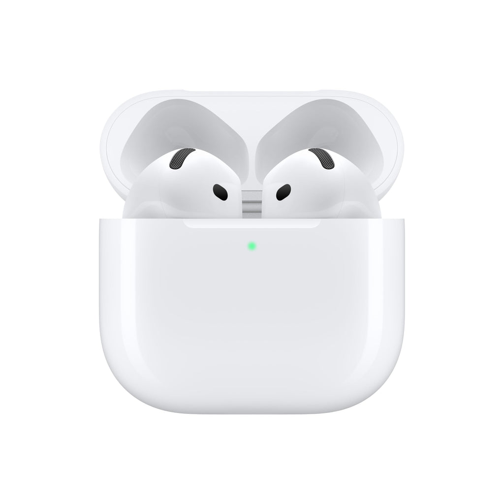 Apple AirPods 4 med Bluetooth-hörlurar, adaptivt ljud, transparens, personanpassat rumsligt ljud, laddningsetui med usb-c, trådlös laddning, H2- chip