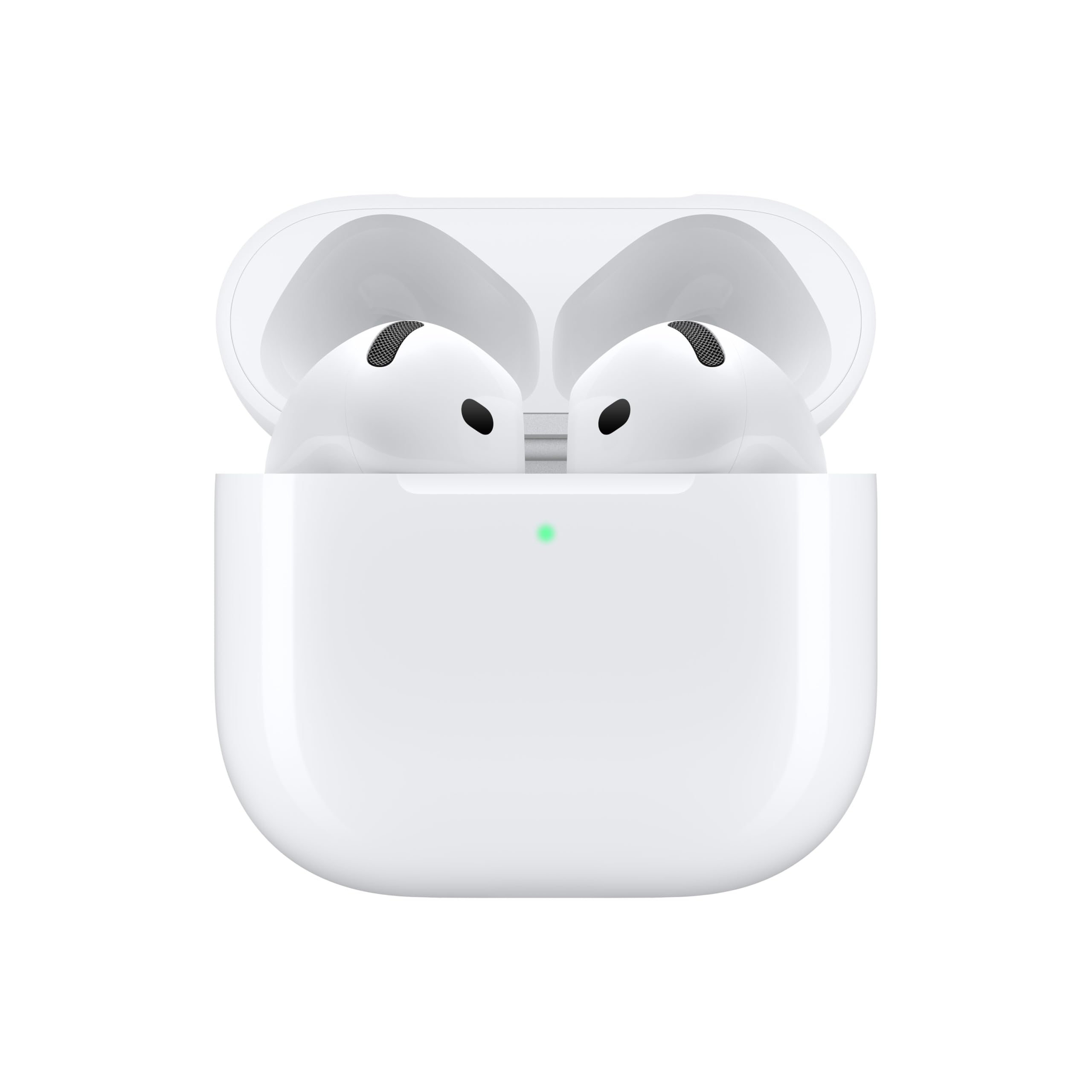 Apple AirPods 4 med Bluetooth-hörlurar, adaptivt ljud, transparens, personanpassat rumsligt ljud, laddningsetui med usb-c, trådlös laddning, H2- chip