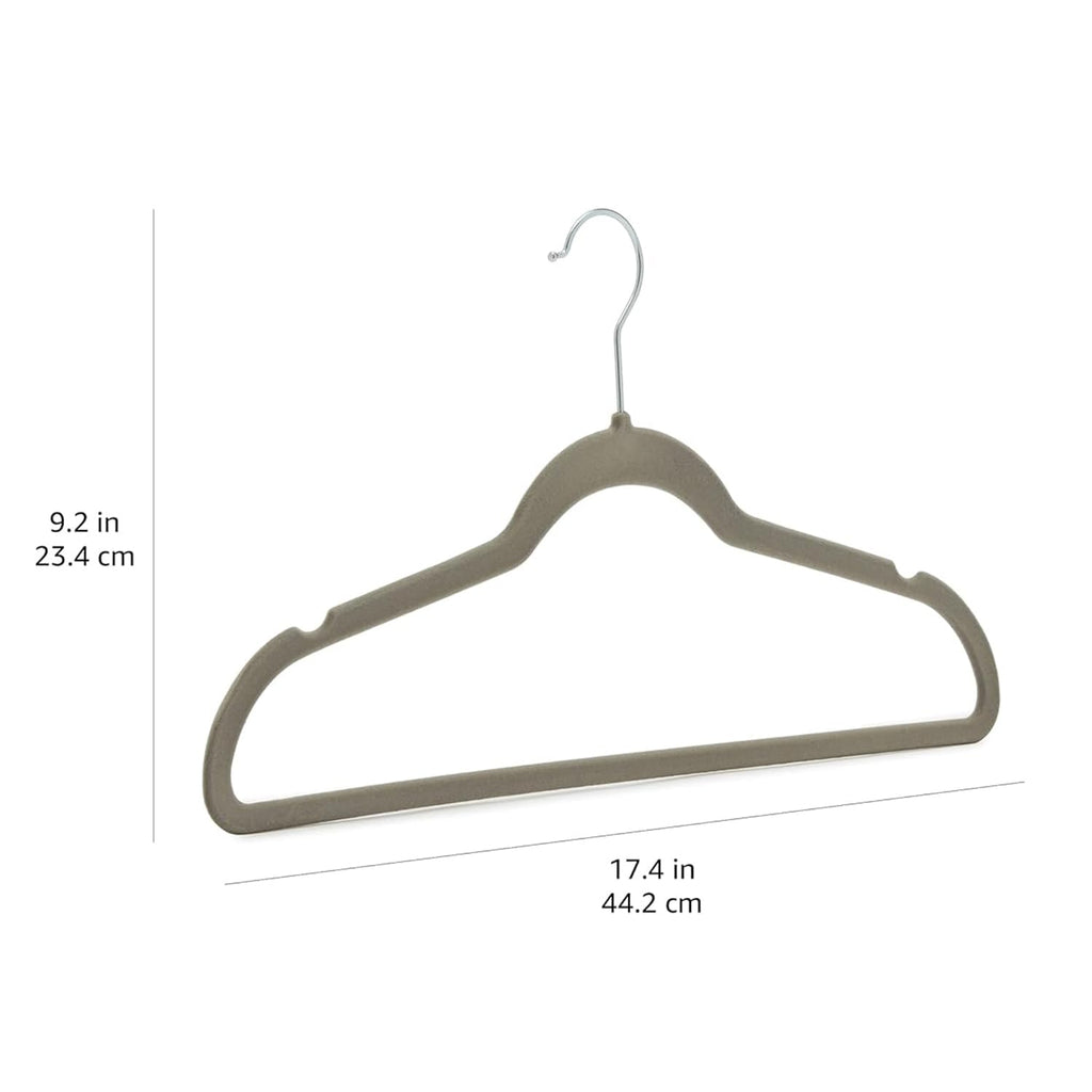 Amazon Basics smala och halkfria klädhängare för skjortor/kostym/kostym, 30-pack, grå