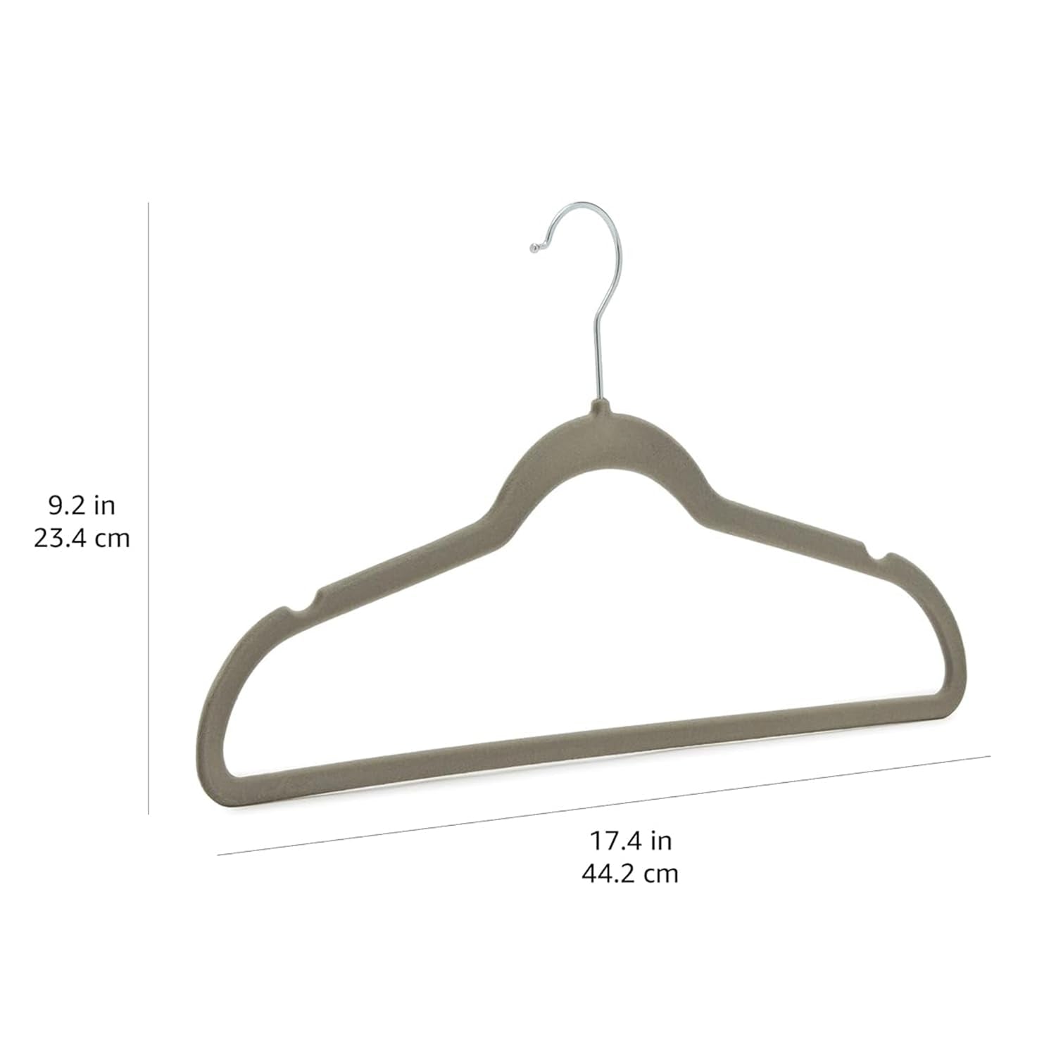 Amazon Basics smala och halkfria klädhängare för skjortor/kostym/kostym, 30-pack, grå