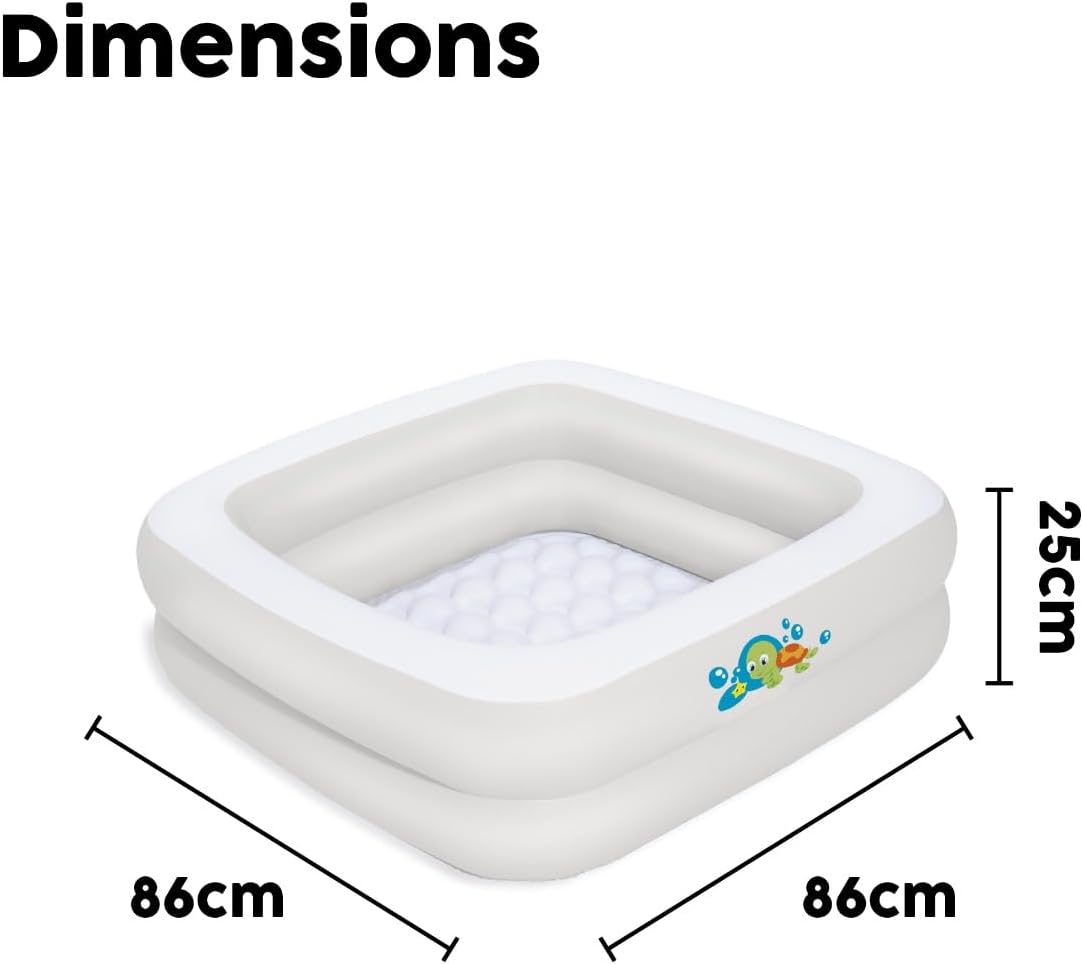 Bestway 51116 Barnpool, Vit, 86 x 86 x 25 cm