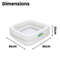 Bestway 51116 Barnpool, Vit, 86 x 86 x 25 cm