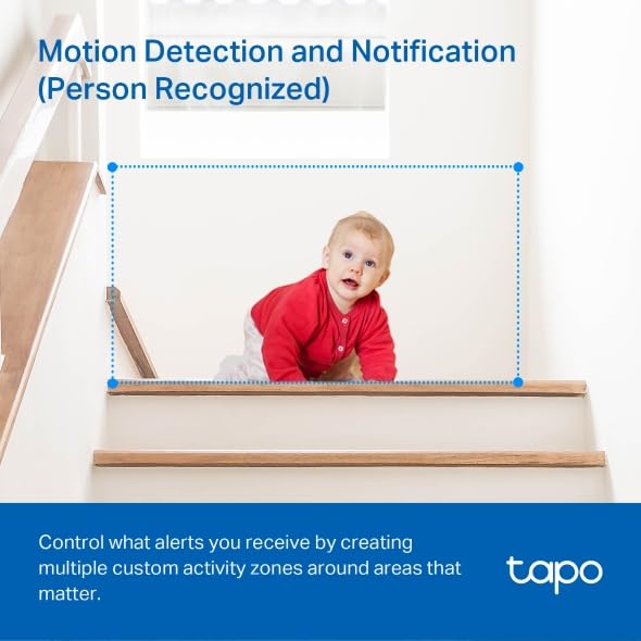 Tapo C200C - WiFi IP-kamera 360° FHD 1080p Övervakningskamera, mörkerseende, realtidsaviseringar, stöd för SD-kort, rörelsedetektering, fjärrkontroll, kompatibel med Alexa