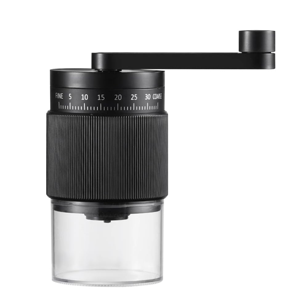 MIOYOOW Manuell kaffekvarn, espressomaskin, kaffeverktyg med precision justerbar till 35 nivåer, 200 ml/25 g, kaffekvarn för hem, kontor, utflykter