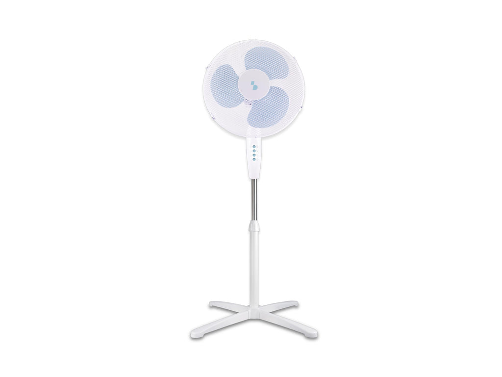 BEPER P206VEN103 Piedestalfläkt 3 blad, justerbar höjd upp till 125 cm, 3 hastigheter, automatisk oscillation, enkel montering utan verktyg, 40 cm stålgaller, tvärbas, 40W