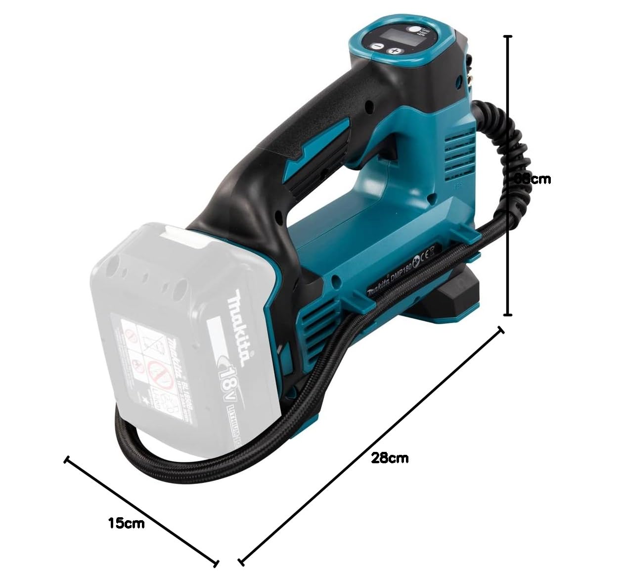 Makita DMP180Z, Kompressor, Blå, 8,3 bar 18 V