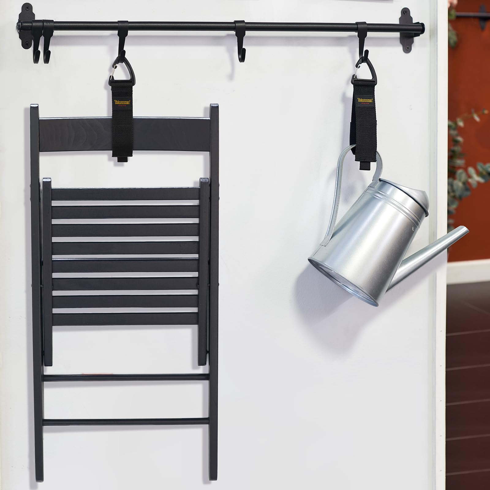 Kabelhängare och Kabelorganiserare(10pack),Trilancer Kardborre Rem, Sladdupphängning med Karbinhake att Hänga Väggar för Kablar,Sladdar,Rep,Slangar,Organisation för Hem,Garage eller Verkstad(2S,4M,4L)