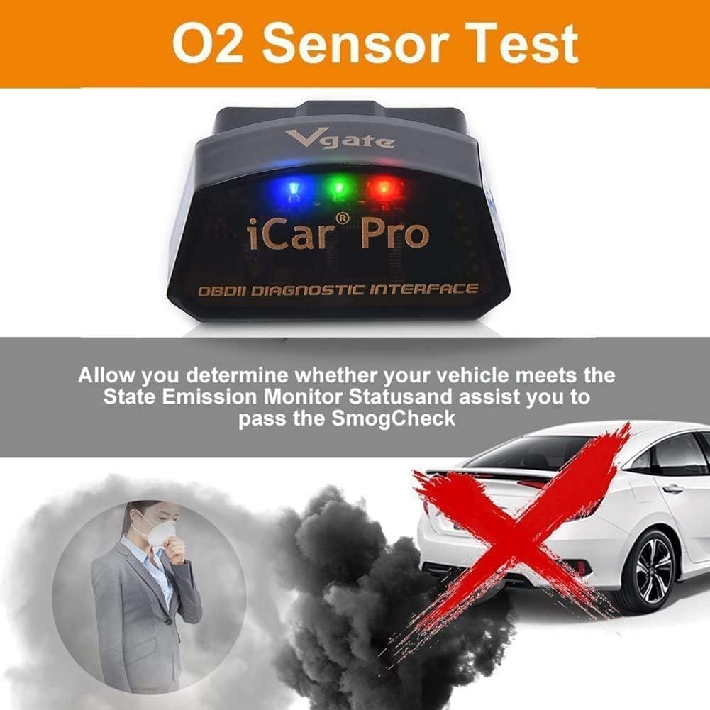 Vgate iCar Pro BLE 4.0 OBD2 diagnosverktyg Felkodsläsare OBDII-kompatibel biladapter Kontrollera motorlampa för iOS, Android och Windows