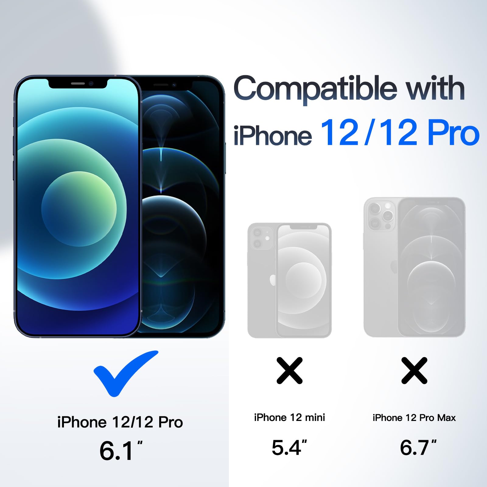 JETech Plånbok Skal för iPhone 12/12 Pro 6,1 Tum med Korthållare, Dual Layer Stötskyddad Skyddande Telefon Wallet Case with Card Holder, Glidande Dold Spår (Svart)