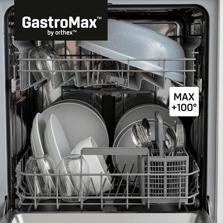 GastroMax genomskinligt mikrolock för mat 25 cm brett med luftventil – Livsmedelssäkert tallrikslock i BPA-fri plast för mikrovågsugn – Värmebeständigt mikrolock som tål maskindisk i högst 100 grader
