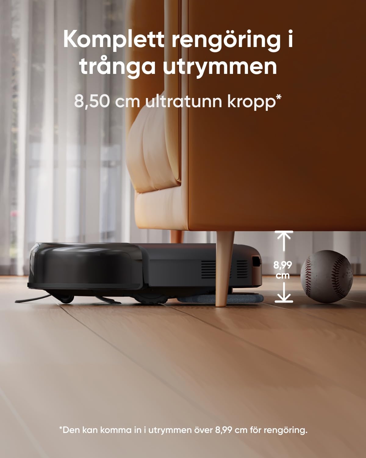 eufy Robotdammsugare Omni C20 med Allt-i-ett-station, Auto Emptying, Mop Washing och Drying för Hands-Free Cleaning, 7,000 Pa Kraftfull sugkraft, 8,5 cm ultratunn kropp, Robotdammsugare och Mop Combo