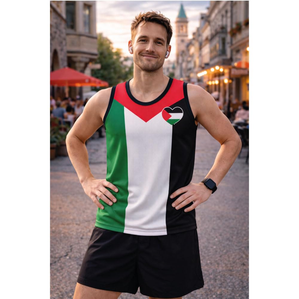 Herrlinne – Pride och Regnbågslinne, Love Parade Sommar Ärmlöst Linne, Festival och Utomhusaktiviteter, 100% Polyester, Stretch