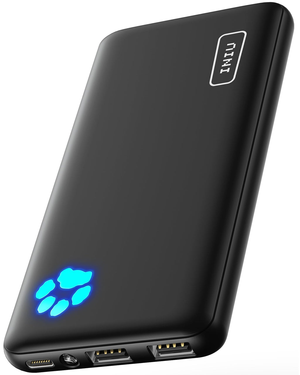 INIU Power Bank, USB C 10000mAh Slimmest Triple 3A High-Speed Powerbank, Bärbar Laddare med Flashlight Kompatibel med iPhone 15 14 13 12 11 Pro Max Samsung S20 Google LG iPad Huawei Airpods etc