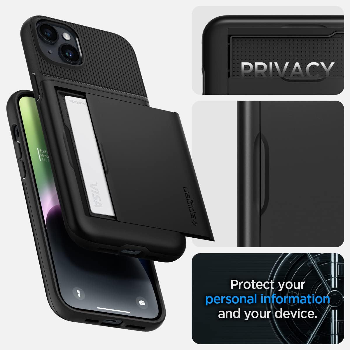 Spigen för iPhone 14 Skal Slim Armor CS Case -Zwart