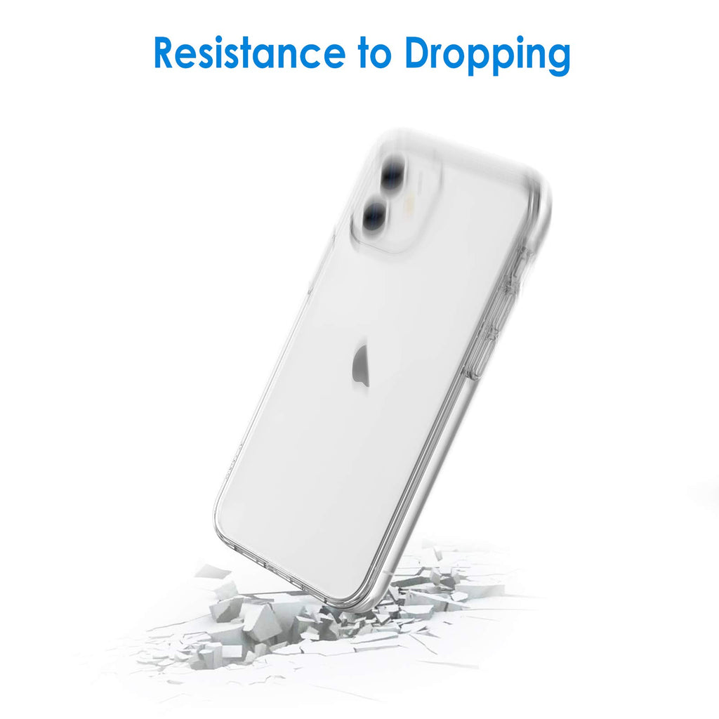 JETech Skal för iPhone 12/12 Pro 6,1 Tum, Anti-Gulning Stötsäkert Bumper Case, Repfri Klar Tillbaka (Transparent)