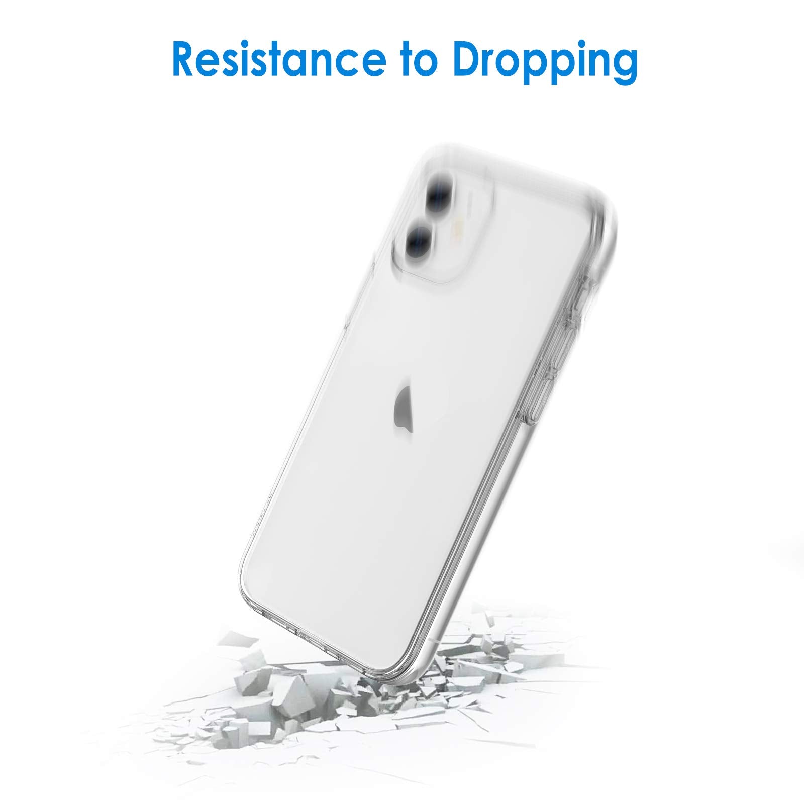 JETech Skal för iPhone 12/12 Pro 6,1 Tum, Anti-Gulning Stötsäkert Bumper Case, Repfri Klar Tillbaka (Transparent)