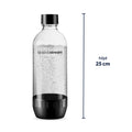 Sodastream Classic – 2 x återanvändbara, diskmaskinssäkra vattenflaskor, 1L kolsyreflaskor, kompatibla med Gaia, Terra, Art och Enso, BPA-fri plast, svart