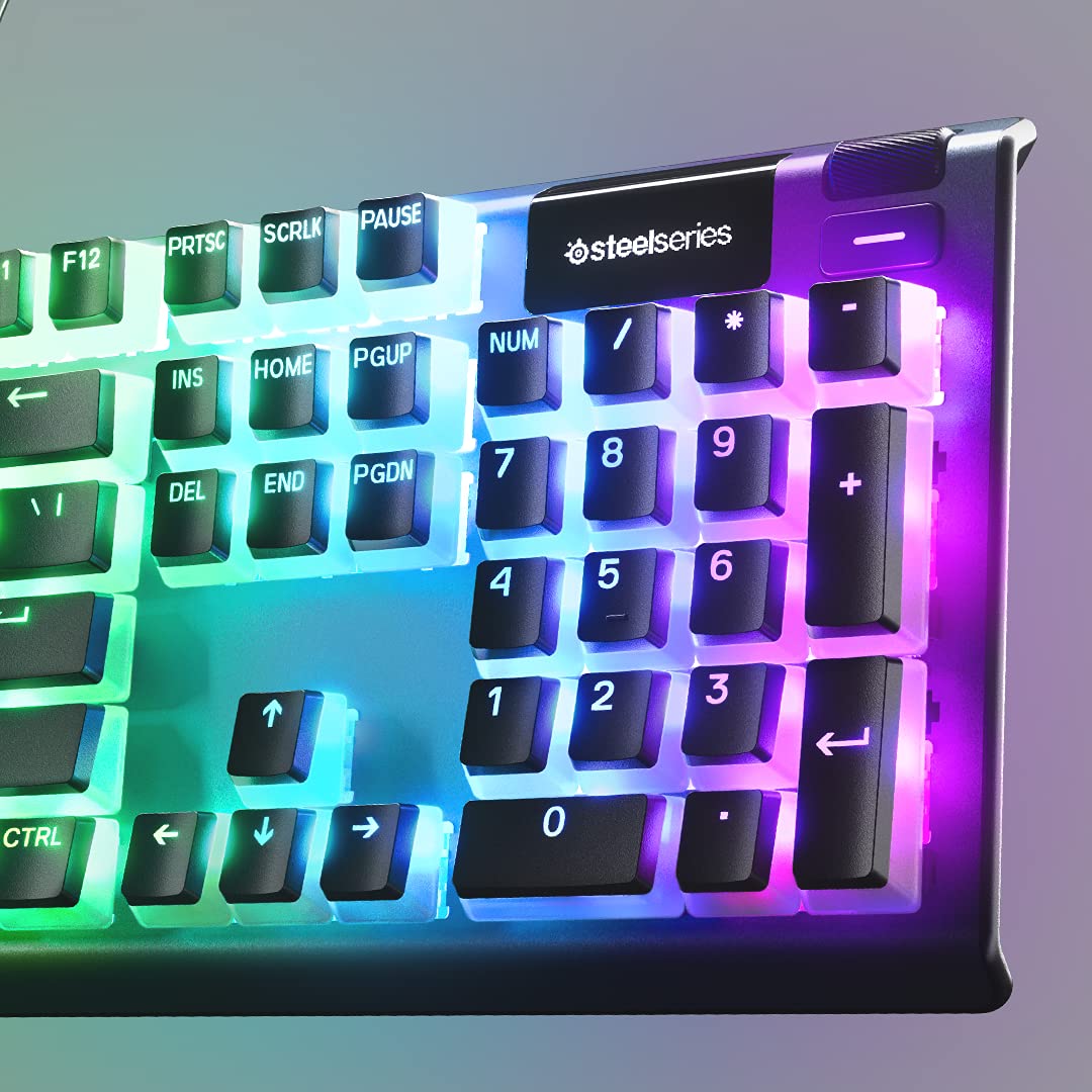 SteelSeries PrismCaps – Double Shot Pudding-style Keycaps – hållbar PBT-termoplast – kompatibel med de flesta mekaniska tangentbord – MX-stammar – svart (US Layout