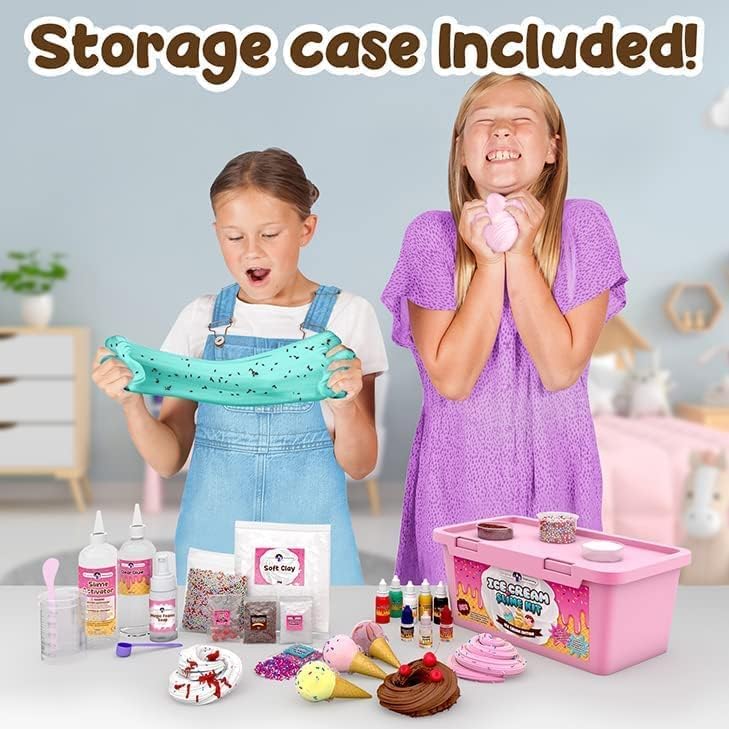 Original Stationery Kit med glass-slime för flickor, tillverkningskit för att göra molnslime och skumslime, roligt för flickor på 8–12 år