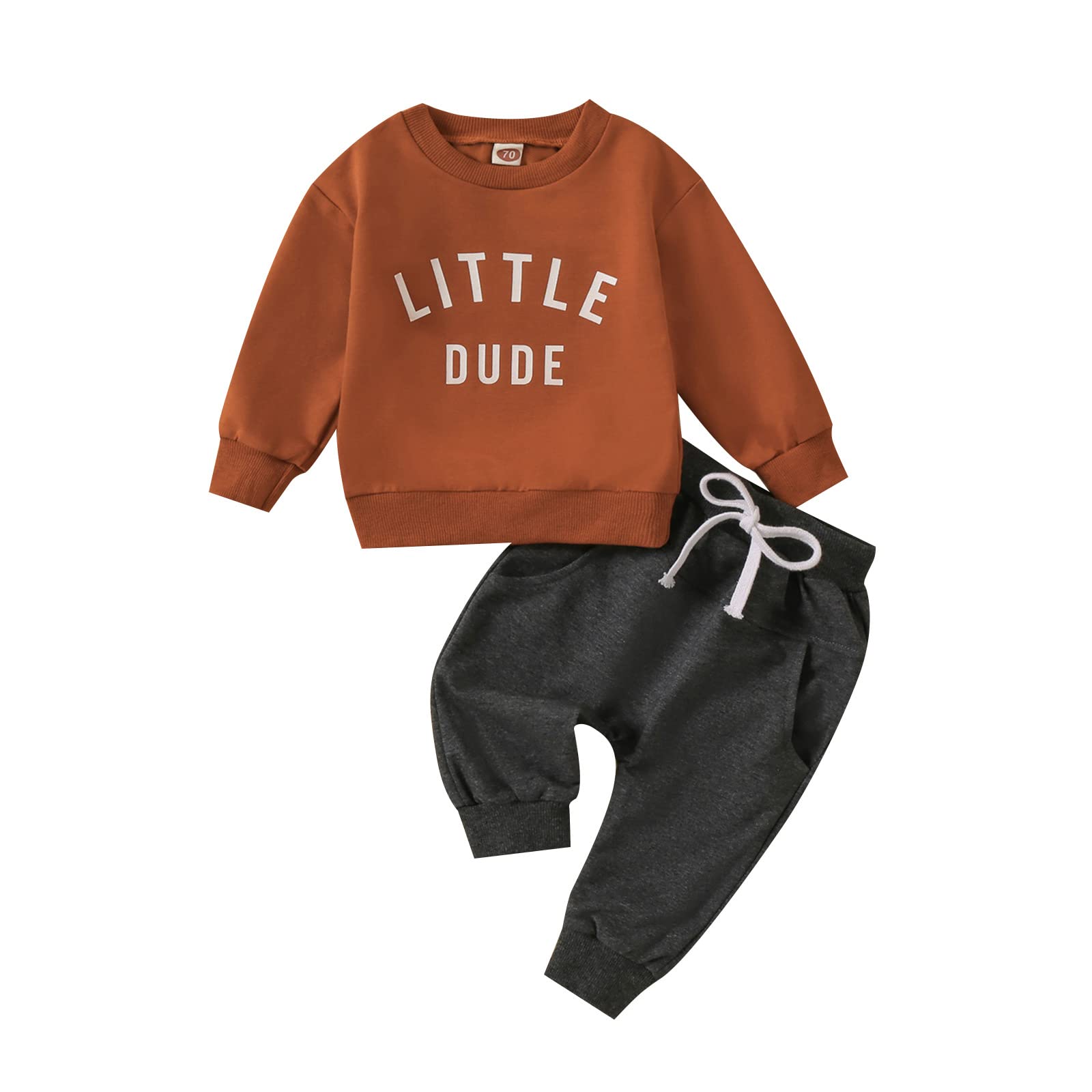 Baby Boy kläder set småbarn kläder set brev tryck tröja tröja byxor kläder baby träningsoverall långärmad T-shirt och byxor små barn
