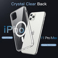 JETech Magnetisk Skal för iPhone 11 Pro Max 6,5 Tum för MagSafe Trådlös Laddning, Stötskyddad Telefon Bumper Case, Repfri Klar Tillbaka (Klar)