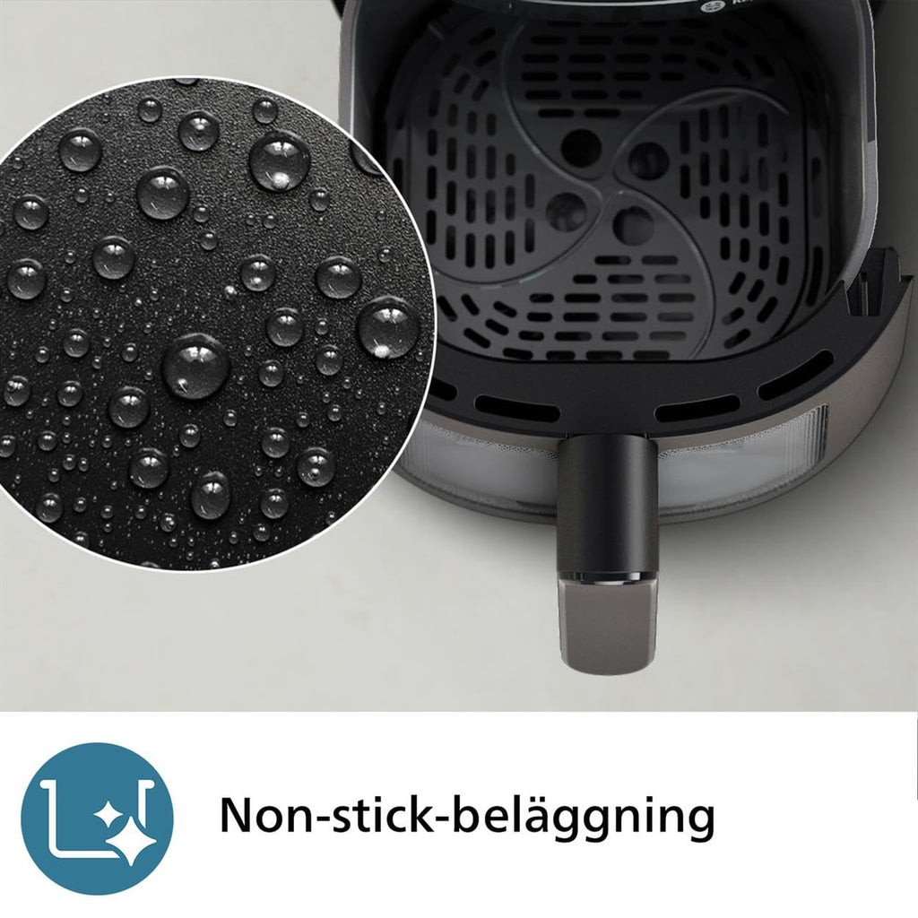 Philips Airfryer 2000 Series – Klassisk 6,2 L Airfryer med fönster, RapidAir-teknologi, 13 tillagningssätt, 90% mindre fett, lätt att rengöra, pekskärm, energibesparande (NA230/00)