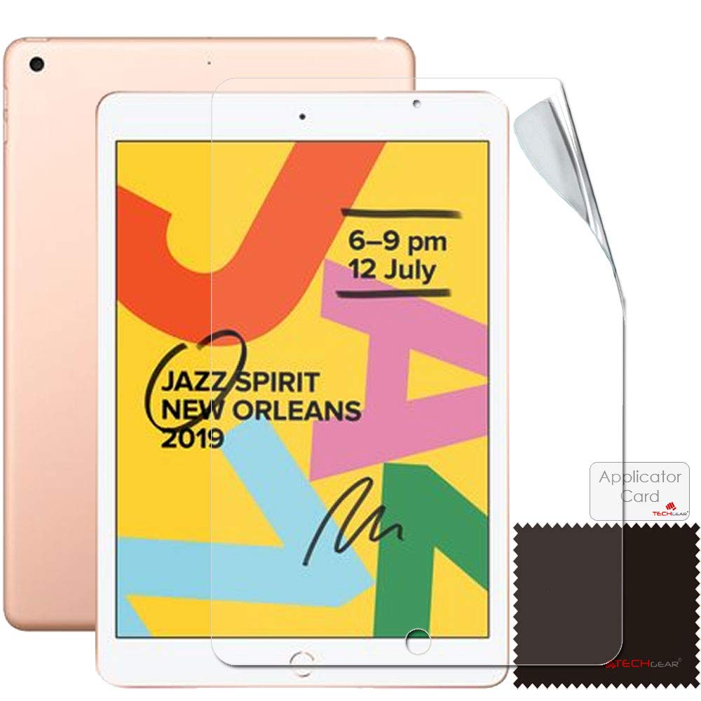 TECHGEAR 3-pack skärmskydd för iPad 10,2 tum 2021/2020/2019, klart skärmskydd skyddsskal kompatibla med nya Apple iPad 9:e / 8:e / 7:e generationen 10,2 tum 2021/2020/2019