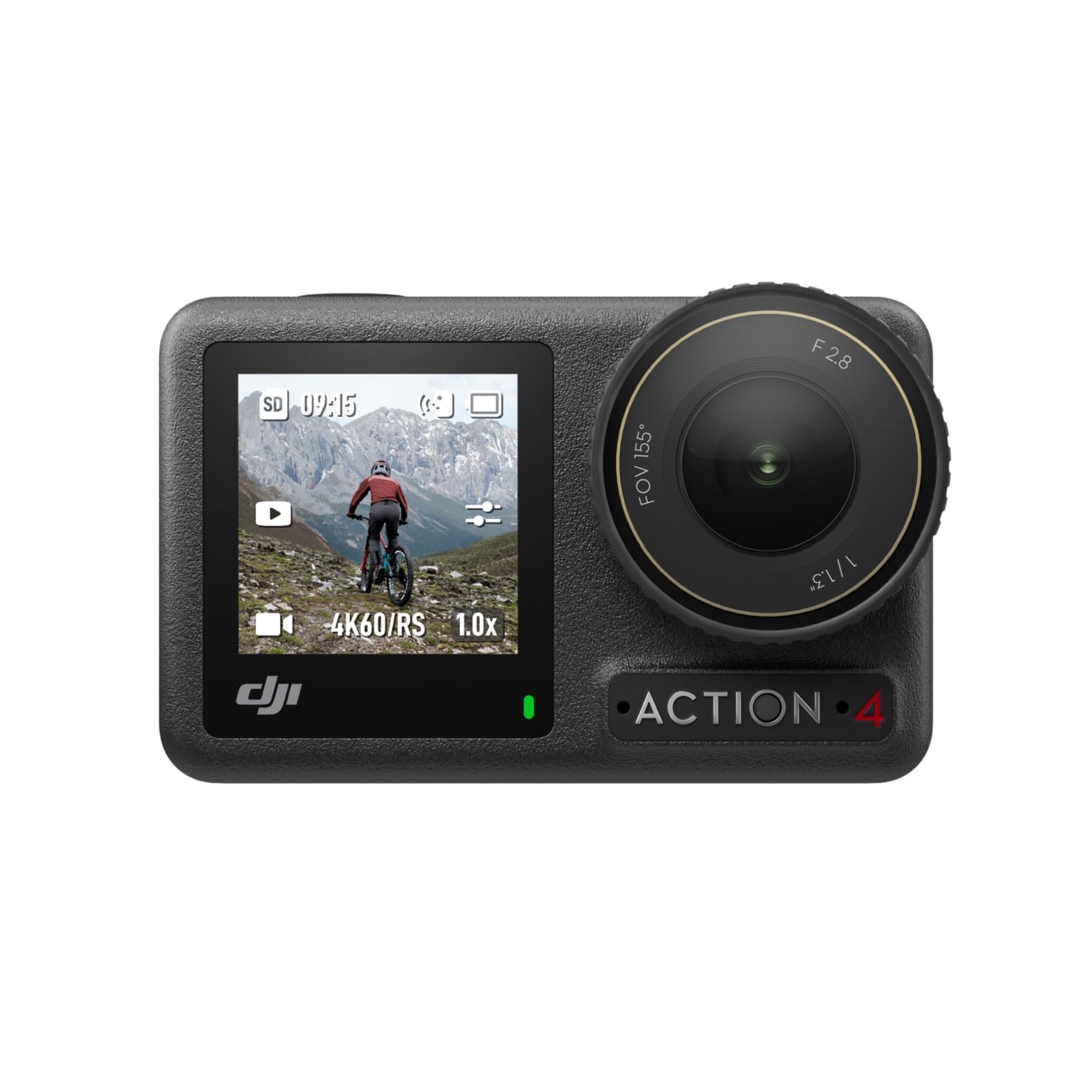 DJI Osmo Action 4 standardkombination - 4K/120 bps vattentät actionkamera med 1/1,3-tums sensor, fantastiska bilder i svagt ljus, 10-bitars och D-Log M färgprestanda, ett 1770 mAh-batteri