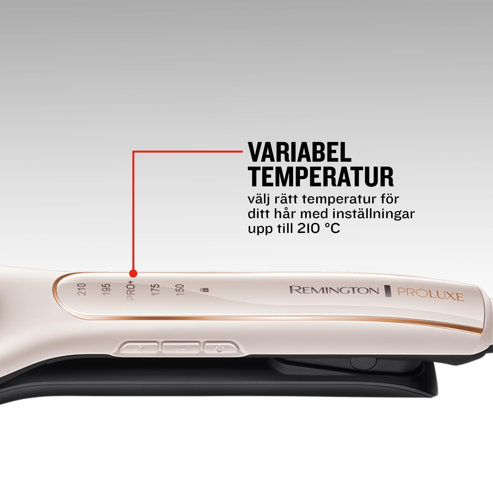 Remington 4-i-1 vågtång, justerbar för olika stilar, upp till 210°C, PRO+ innebär 185°c, keramisk beläggning med sträv yta för bättre grepp, 30 sek uppvärmning, 3m sladd, Proluxe CI91AW