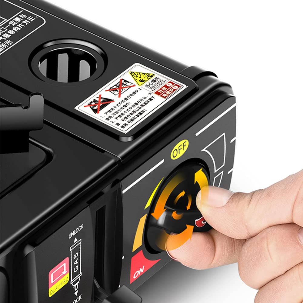 Camping gaskokare, set, kokare i bärväska, dubbla funktioner, interna bärbara gaspatroner eller externa gasflaskor