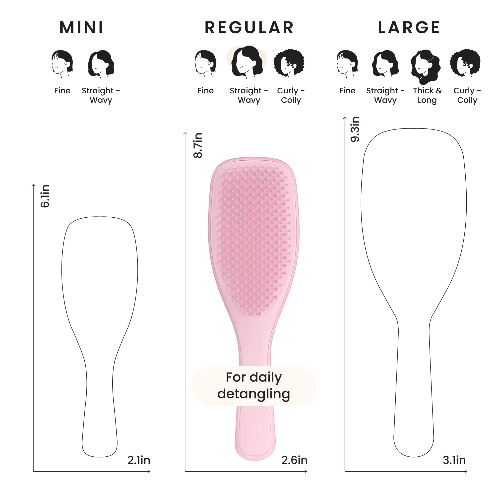 Tangle Teezer Ultimate Detangler hårborste – För vått och torrt hår – Detangling Brush för alla typer av hår – Borsttänder i två nivåer reducerar hårbrott och eliminerar knutar – Dämpad rosa