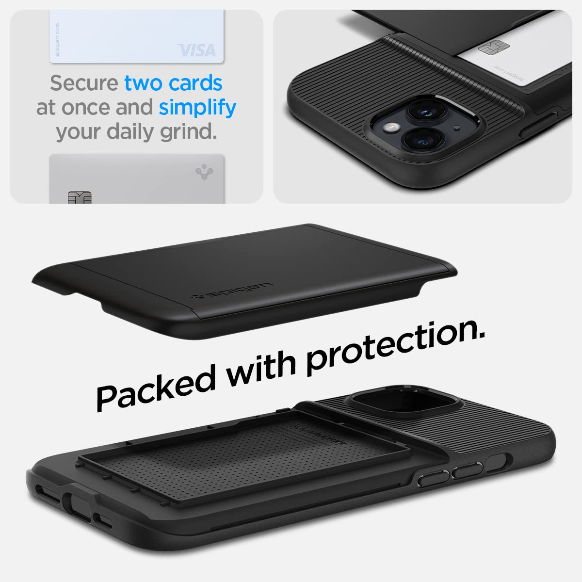 Spigen för iPhone 14 Skal Slim Armor CS Case -Zwart