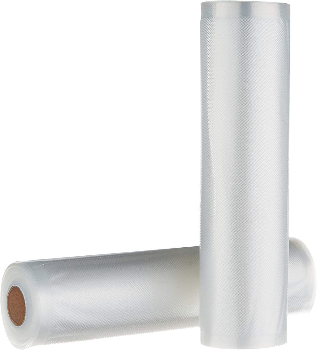 Amazon Basics 22 cm x 500 cm, 2 rullar för vakuumförpackare, plast, klar