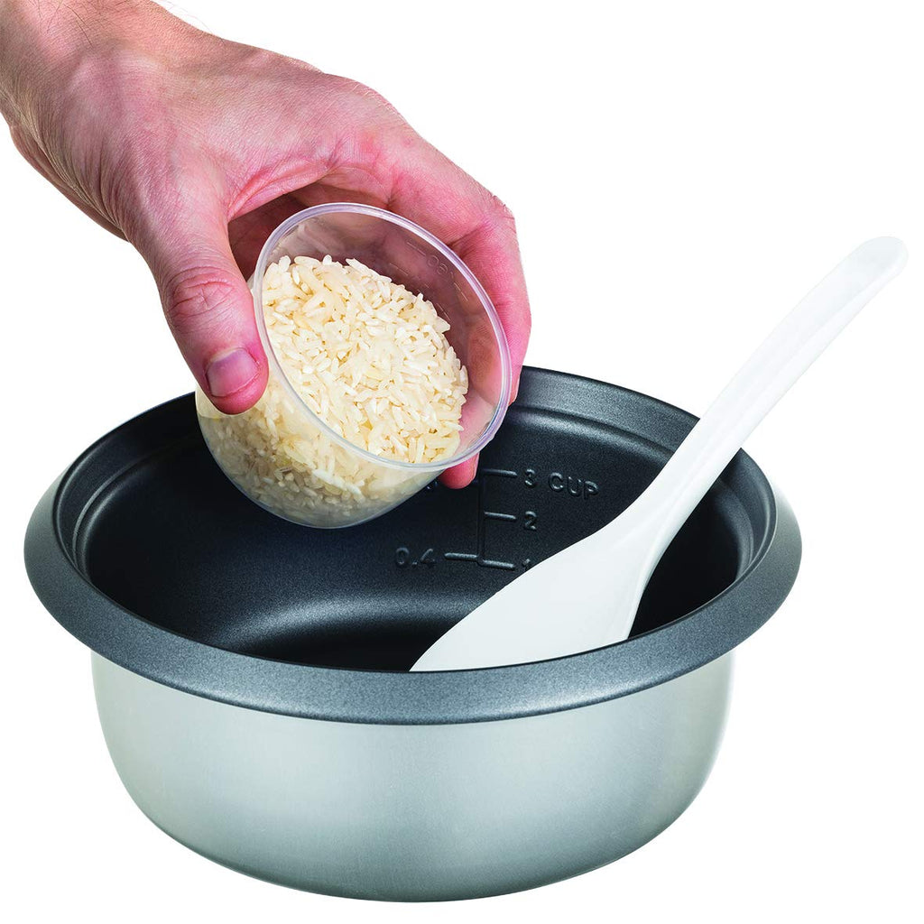 Russell Hobbs riskokare, kokar upp till 6 portioner ris upp till 200 gram per portion, varmhållningsfunktion, non-stick beläggning, ångkorg, mätkopp och sked ingår, 27030-56