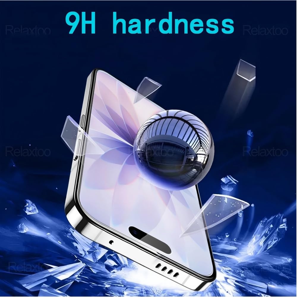 3 stycken härdat glas kompatibel med iPhone 17, iPhone 17 Pro, iPhone 16 Pro, skyddande film, 6,3 tum hårdhet 9H utan bubblor anti-repor fingeravtryck transparent hållbar klar