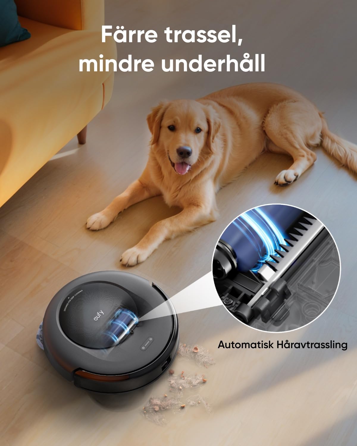 eufy Robotdammsugare Omni C20 med Allt-i-ett-station, Auto Emptying, Mop Washing och Drying för Hands-Free Cleaning, 7,000 Pa Kraftfull sugkraft, 8,5 cm ultratunn kropp, Robotdammsugare och Mop Combo