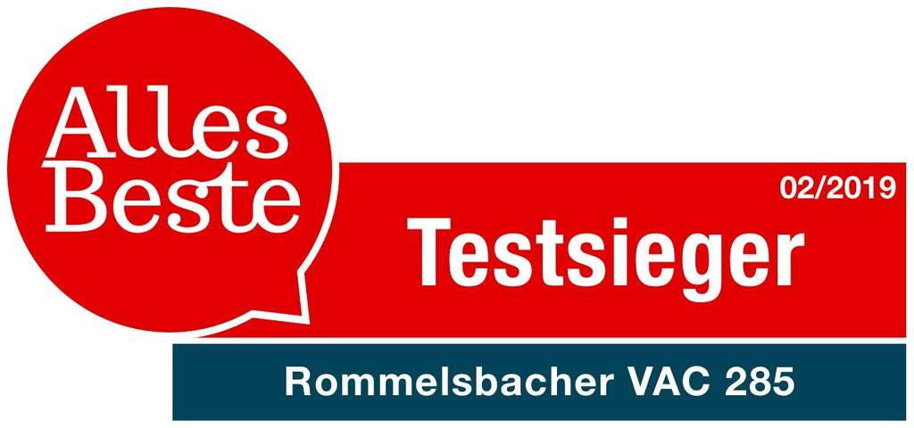 ROMMELSBACHER vakuumtätare VAC 285 – sugkraft 9 liter/min., enhandshantering, för långvarig drift, helautomatisk Vakuumisering och tätning, 2 tätningstider, för folie upp till 30 cm bredd
